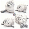 Ultra soft gray spotted seal plushie by ToyNeighbor, featuring a cuddly design and adorable facial details.