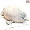 Soft gray spotted seal plushie by ToyNeighbor, featuring closed eyes and a cuddly design, perfect for hugs and play.
